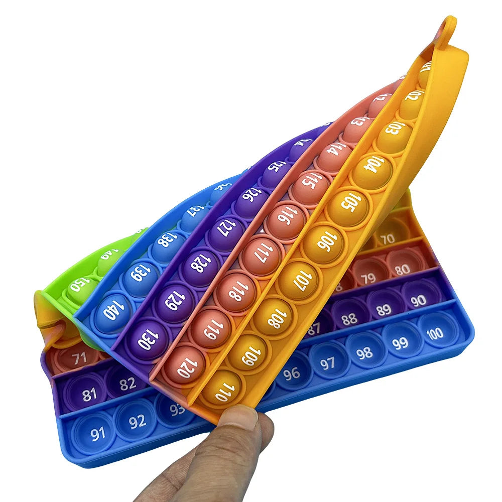 Multicolor 1-200 Counting Numbers Learning Fidget Toys, Parent Child Interactive Educational Math Games, Quick Push Game