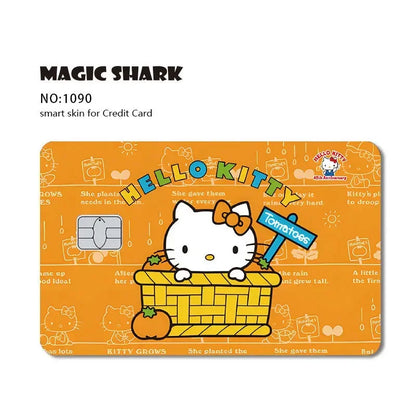 2025 New Arrival Cute Hello Kitty Frog Matte Front Side PVC Sticker Skin Film Cover for Debit Credit Card