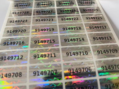 200pcs SECURITY SEAL, TAMPER EVIDENT, Warranty void stickers, 20mm X 10mm hologram