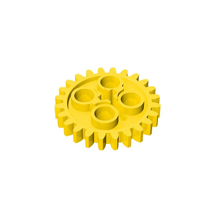 Gobricks 10PCS Gear 24 Tooth 2nd Version - 1 Axle Holecompatible with 3648 24505 pieces of Children's MOC Brick Education Toys