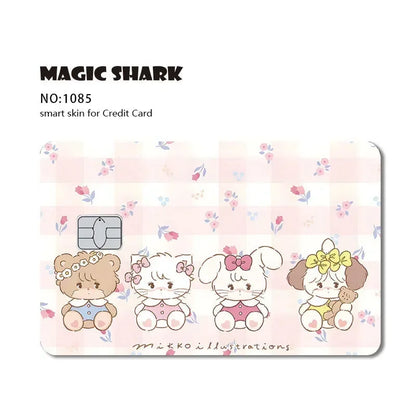 2025 New Arrival Cute Hello Kitty Frog Matte Front Side PVC Sticker Skin Film Cover for Debit Credit Card