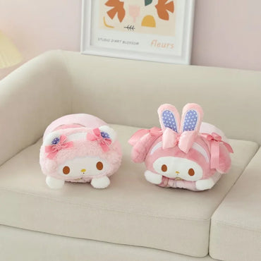 Sanrio Portable My Melody Blanket Kawaii Japanese Style Single Size Travel Blanket Comfortable Office Nap Blanket Girl Xmas Gift
