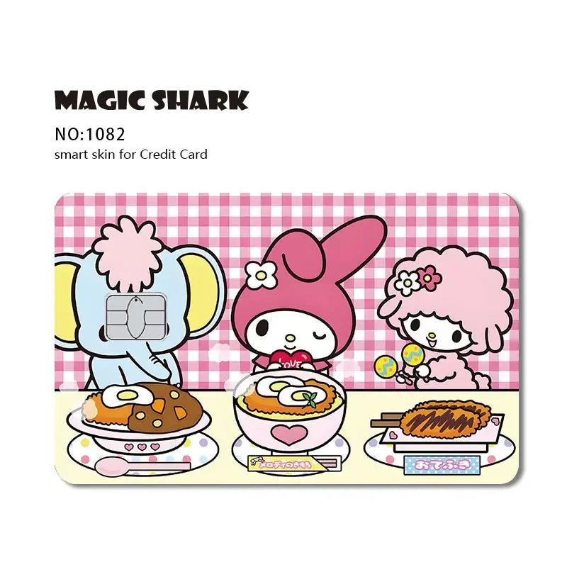 2025 New Arrival Cute Hello Kitty Frog Matte Front Side PVC Sticker Skin Film Cover for Debit Credit Card