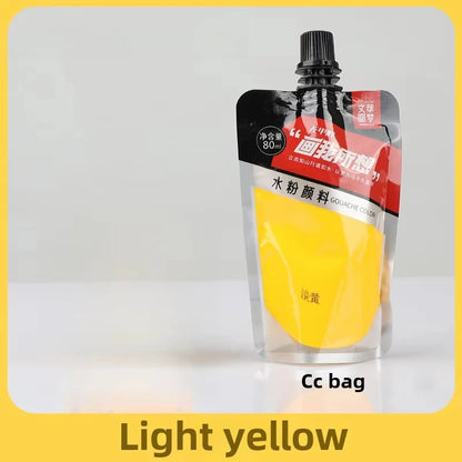 Gouache Pigment Pack Gouache Refill Jelly Pigment Art Students Special Beginners Children's Non-Toxic Super Gouache 80ml