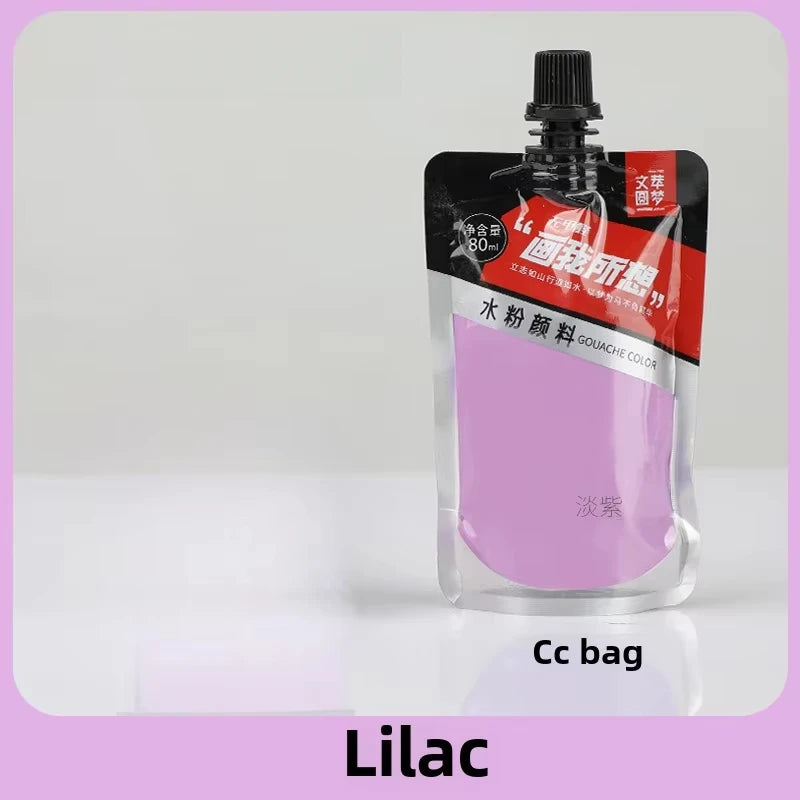 Gouache Pigment Pack Gouache Refill Jelly Pigment Art Students Special Beginners Children's Non-Toxic Super Gouache 80ml