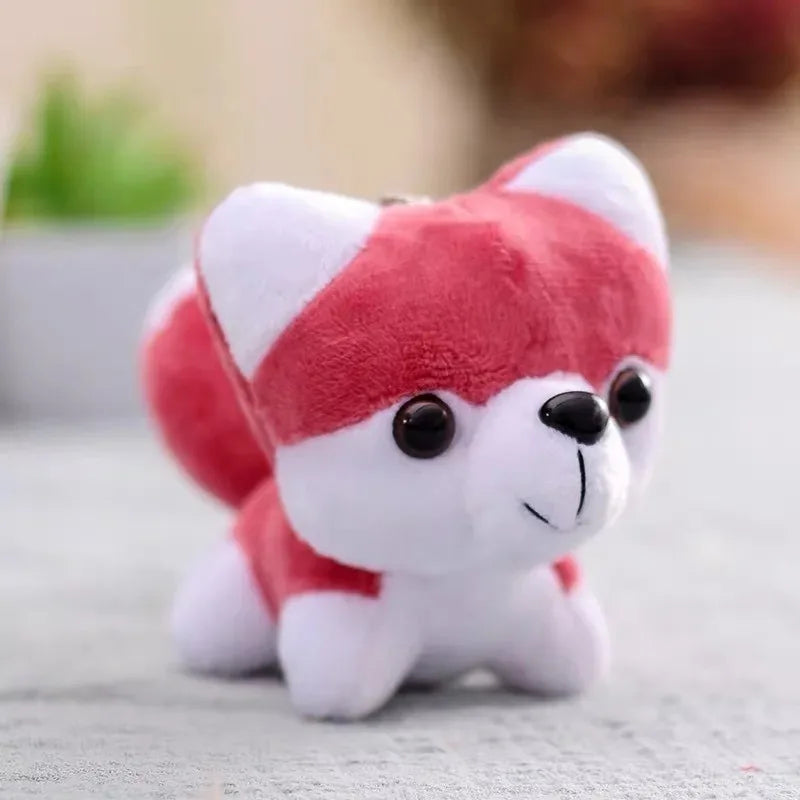 10CM Kawaii Puppy Stuffed Plush Toys Cute Simulation Husky Dog Mini Teddy Dog Plush Husky Dolls Bag Pendant Keychain Kids Gifts