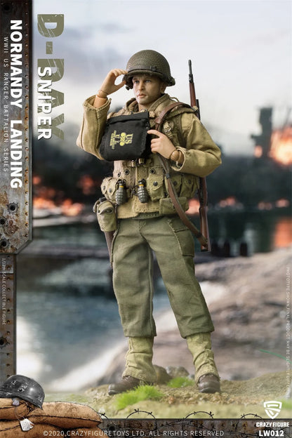 CFTOYS LW011-LW018 1/12 Men Soldier Normandy Landing US Rangers Rifleman Technical Sergeant Rangers Captain Sniper 6" Model Toys