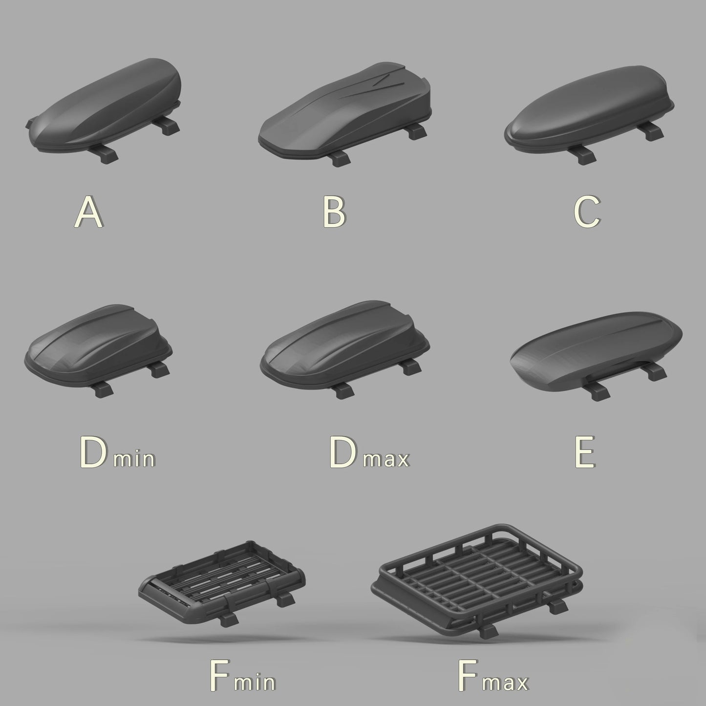 1/64 Luggage Baggage Package Car Roof Dome Parts Suitcase Box Black Decoration Ornament for 1:64 HotW Domeka Mini Cars Model Toy