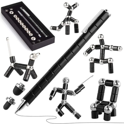 Magnetic Fidget Pen DIY Magnet Fidgi Pen Multifunctional Deformable Magnet Writing Ballpoint Toy Pen, Best Gift for Friends