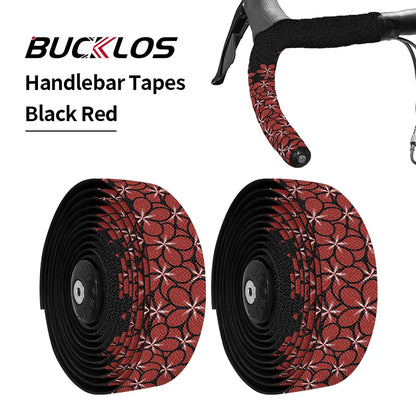 BUCKLOS Road Bike Handlebar Tape EVA+PU Non-slip Shock Absorption Handlebar Tape Flower Bar Tape Waterproof Bycicle Accessories