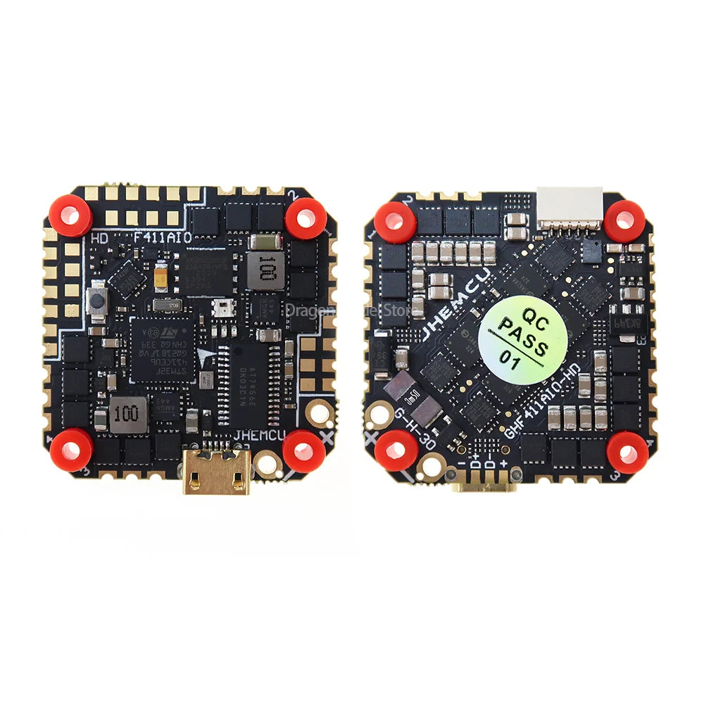 JHEMCU GHF411AIO-HD OSD Flight Controller BLheli_S 40A 3-6S 4in1 Brushless ESC for Toothpick RC FPV Racing Drone