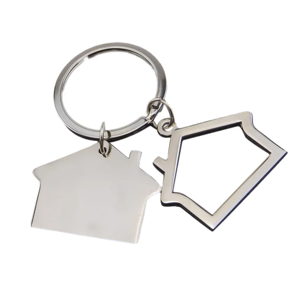 Split Key Ring Present House Metal Gift Keyring Modern Home Chain Key Keychain Christmas Keyfob Other Key Purse брелок на сумку
