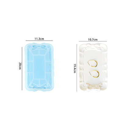DIY Bow Bubble Tray Coaster Silicone Mold Plaster Epoxy Concrete Cement Mould Handicrafts Gift Jewelry Storage Tray Home Decor