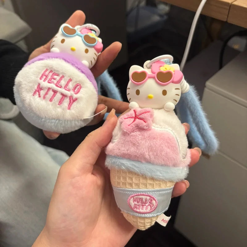 Sanrio Hellokitty Summer Black Skin Series Blind Box Sun-Sensitive Color-Changing Aroma Charm Pendant Trendy Toy Gift