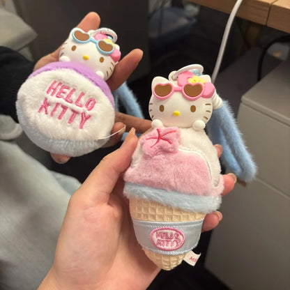 Sanrio Hellokitty Summer Black Skin Series Blind Box Sun-Sensitive Color-Changing Aroma Charm Pendant Trendy Toy Gift