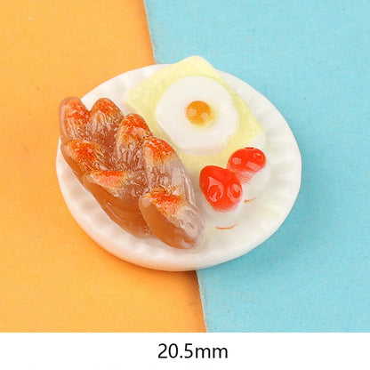 6PCS Dollhouse Miniature Simulation Food Play Model Dolls House Pretend To Play Kitchen Creative DIY Accessories Toys