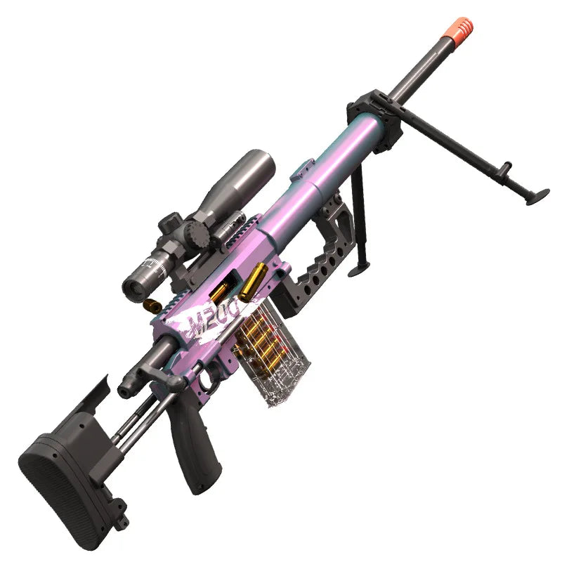 93cm Extra Large M200 Shell Throwing Soft Bullet Gun Can Launch Toy Shooter Dynamic Loading Boy Outdoor Battle Sniper Gun Model