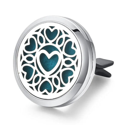 Aromatherapy Jewelry Locket Pendant Car Air Freshener Vent Clip Aroma Perfume Oils Locket Essential Oil Diffuser Car Clip