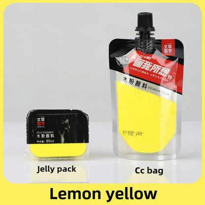 Gouache Pigment Pack Gouache Refill Jelly Pigment Art Students Special Beginners Children's Non-Toxic Super Gouache 80ml