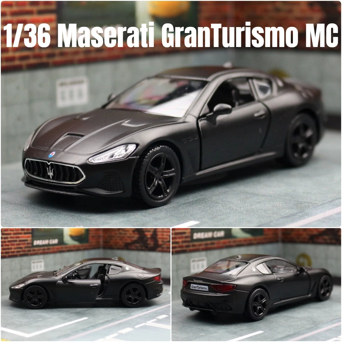 1/36 Maserati GranTurismo MC Super Sport Toy Car Model For Children RMZ CiTY Diecast Miniature Pull Back Collection Gift Kid Boy