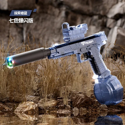 Automatic Desert Eagle Water Gun Toys Electric Shooting Flashing Lights Battle Water Pistol Spray Outdoor Pool Toys for Boy Gift