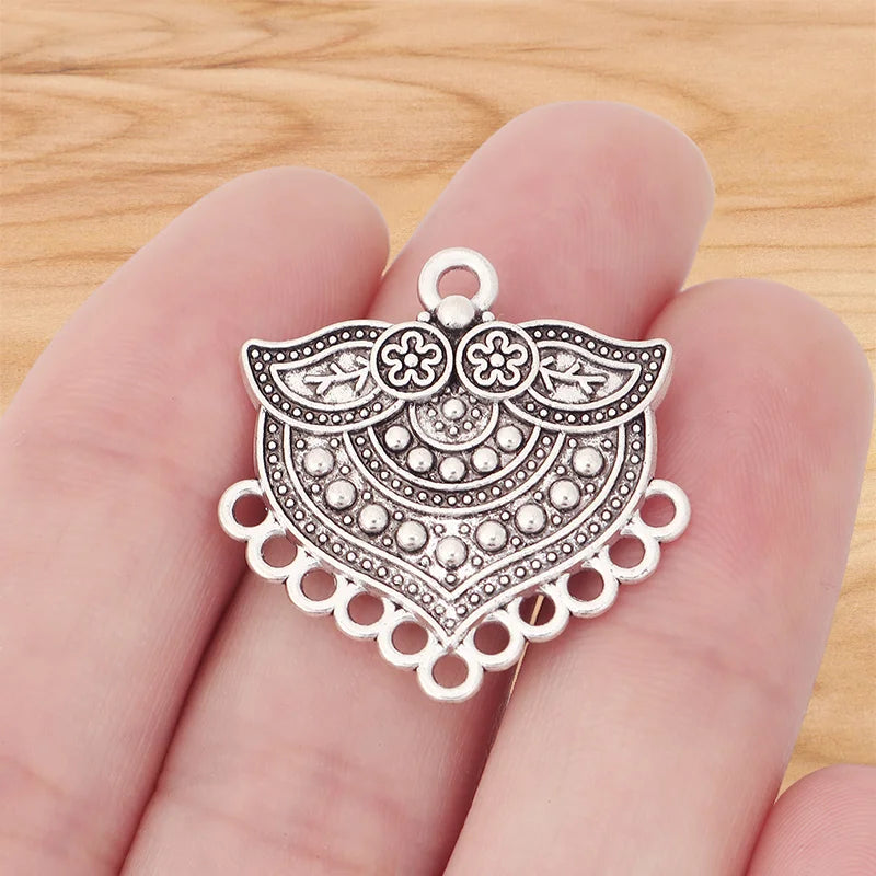 10 Pieces Tibetan Silver Bohemia Boho Water Drop Chandelier Multi Strand Connector Charms Pendants for Earrings Jewellery Making