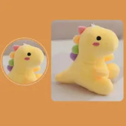 12CM Plush Dinosaur Cartoon Animal Toy Dinosaur Baby Keyring Handbag Pendant Children's Gift Creative Plush Toy Ornaments