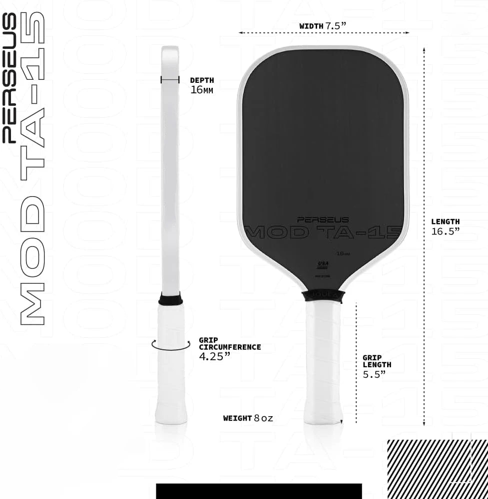 2025 MOD TA-15 Pro Player Edition Gen 3 Propulsion Core 16mm Thermoformed  Toray T700 Carbon Fiber Pickleball Paddle Rackets