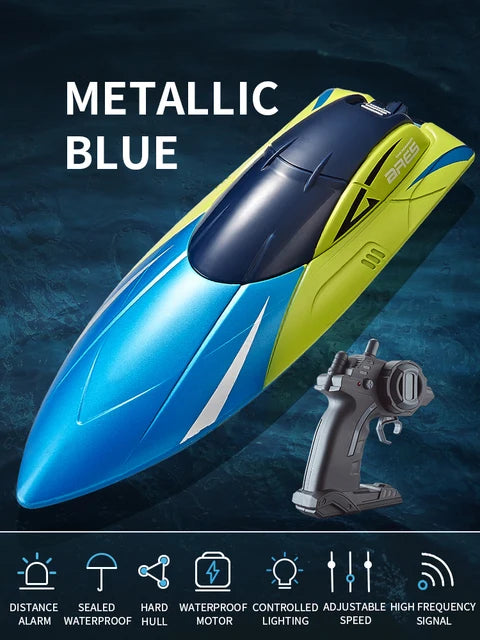 New 2.4G RC Boat 15km/h Dual Motor Waterproof High-speed Boat Summer Outdoore Water Remote Control Ship Toys Gift for Boys Girls