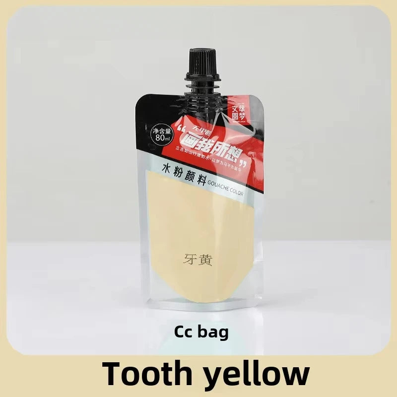 Gouache Pigment Pack Gouache Refill Jelly Pigment Art Students Special Beginners Children's Non-Toxic Super Gouache 80ml