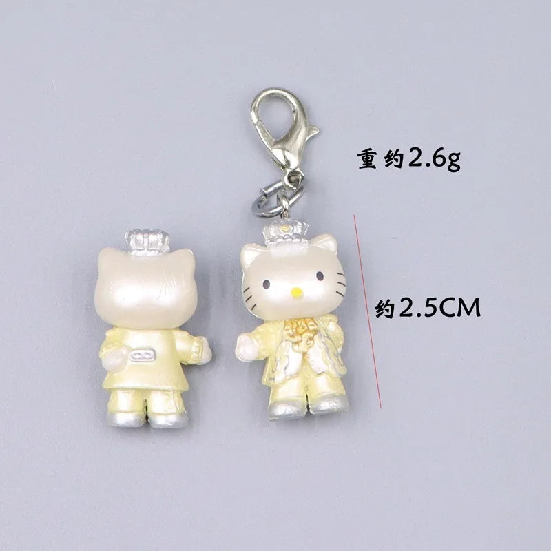 Kawaii Hello Kitty Toy Cute Anime Cat Keychain Backpack Phone Case Decoration Cartoon Festival Gift Women Accessories Wholesale