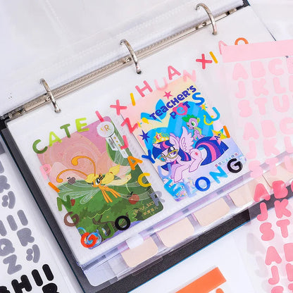 2Style 8Pcs/pack vibrant letters waterproof PET cut film handbook stickers English handbook material painting creative stickers