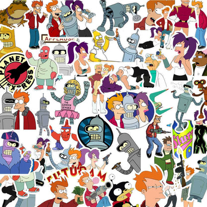 10/30/50pcs American Animation Futurama Stickers Cool Anime Cartoon Graffiti Sticker Decal for Kids Toy Phone Suitcase Scrapbook
