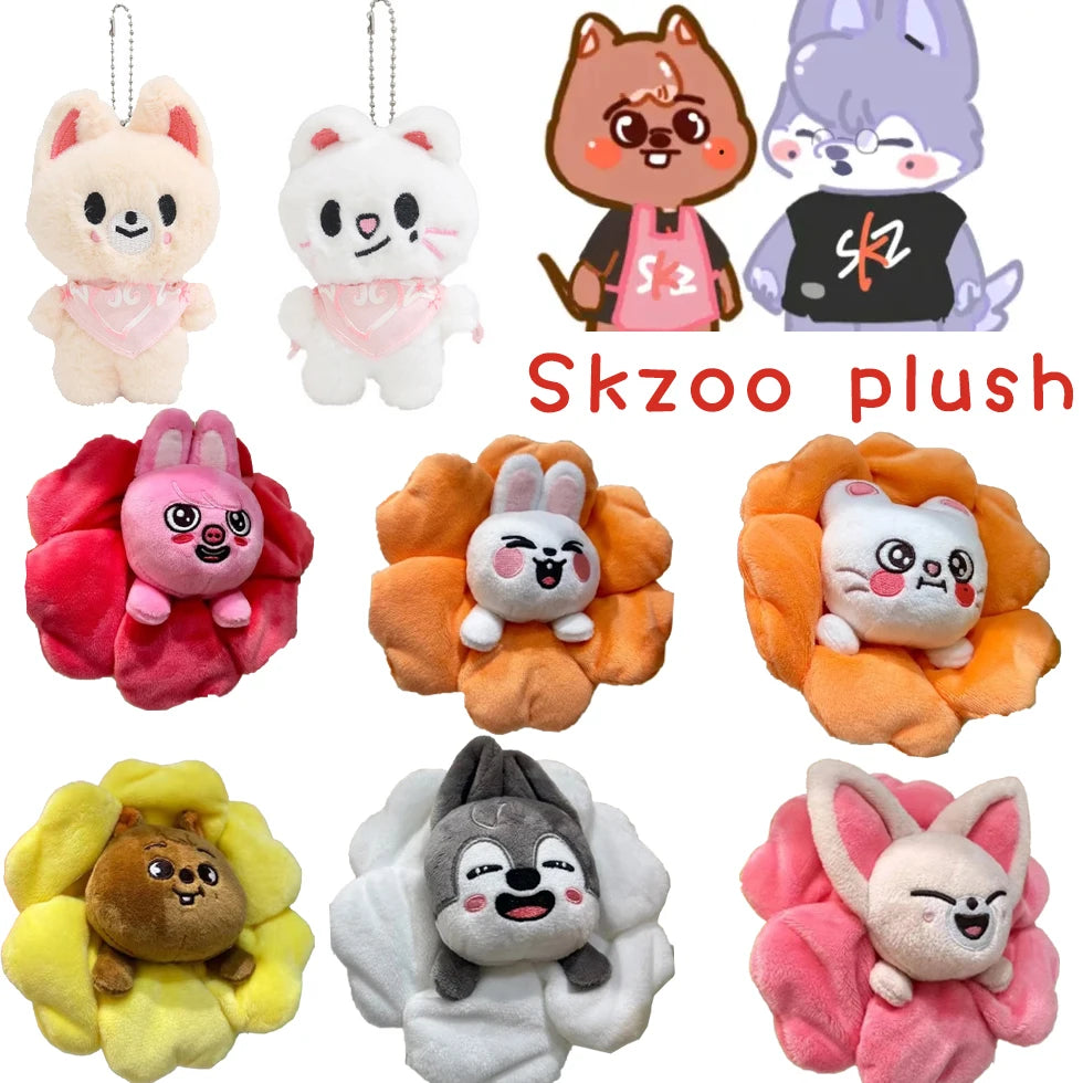 SKZOO Keychain Plush Stray Kids Plush SKZ Doll Wolf Plush Toy  Seoul FM Week Same Cloak Doll Magic School Children Birthday Gift