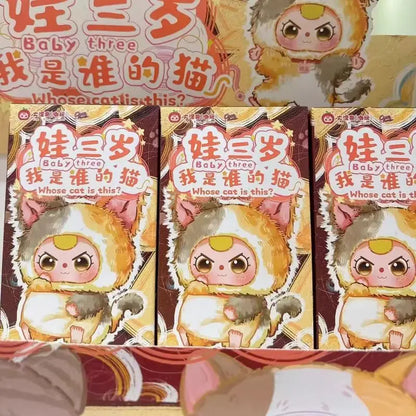 Hot New Baby Three Whose Cat Am I Series Surprise Blind Box Room Decoration Ornaments Backpack Pendant Gift