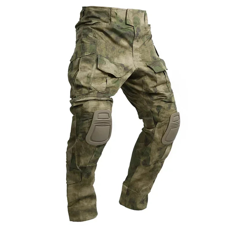 Versatile Men's Tactical Pants, Combat Trousers with Knee Pads, Camo Cargo Sport Pants for Hunting and Hiking( Not knee pads)
