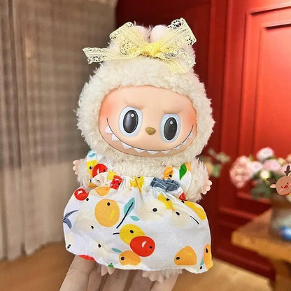 Labubu Trendy Outfit Accessories Leisure set princess skirt Stylish Look for Labubu Vinyl Dolls