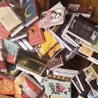 Creative Anti-Anxiety Bookshelf Miniature Wood Book Match Boxes Shaking Bookshelf Sensory Toys Home  Desktop Ornament