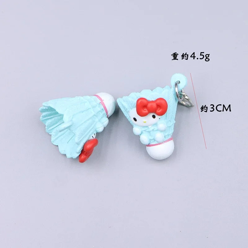 Kawaii Hello Kitty Toy Cute Anime Cat Keychain Backpack Phone Case Decoration Cartoon Festival Gift Women Accessories Wholesale