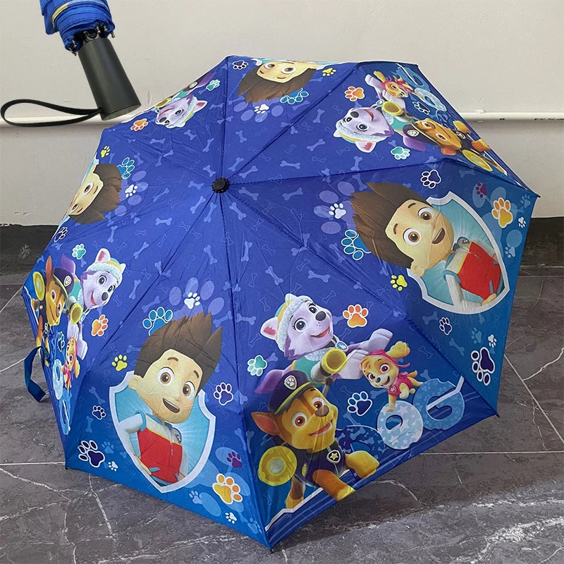 PAW Patrol Umbrellas for Children Cartoon Manual Umbrella Rain Gear Accessories Kawaii Chase Folding Umbrellas Boys Girls Gifts