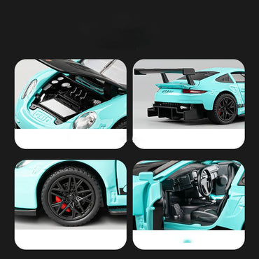 1:32 911 GT3 RS Alloy Die Cast Toy Car Model Sound and Light Children's Toy Collectibles Birthday gift
