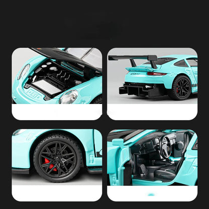 1:32 911 GT3 RS Alloy Die Cast Toy Car Model Sound and Light Children's Toy Collectibles Birthday gift