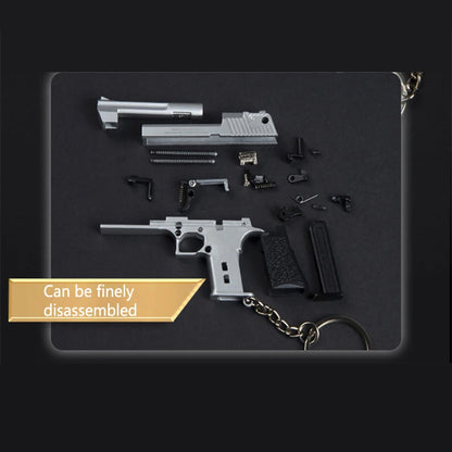 Desert Eagle Keychain Pendant 1:4 Size Proportional Model Detachable High Quality Alloy Keychain Ornament Holiday Birthday Gift