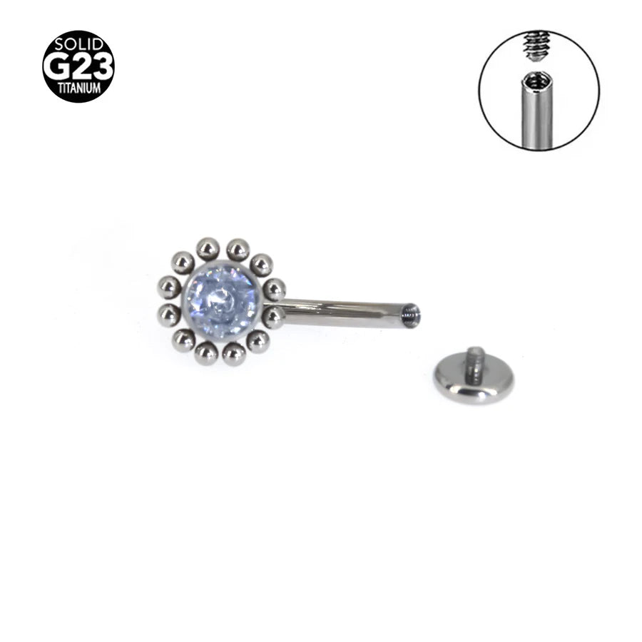 1Pc 14Gx10x4/6mm Navel Curve Barbells Belly Rings Body Jewelry-F136 Titanium CZ Smart Navel Belly Button Body Piercing 