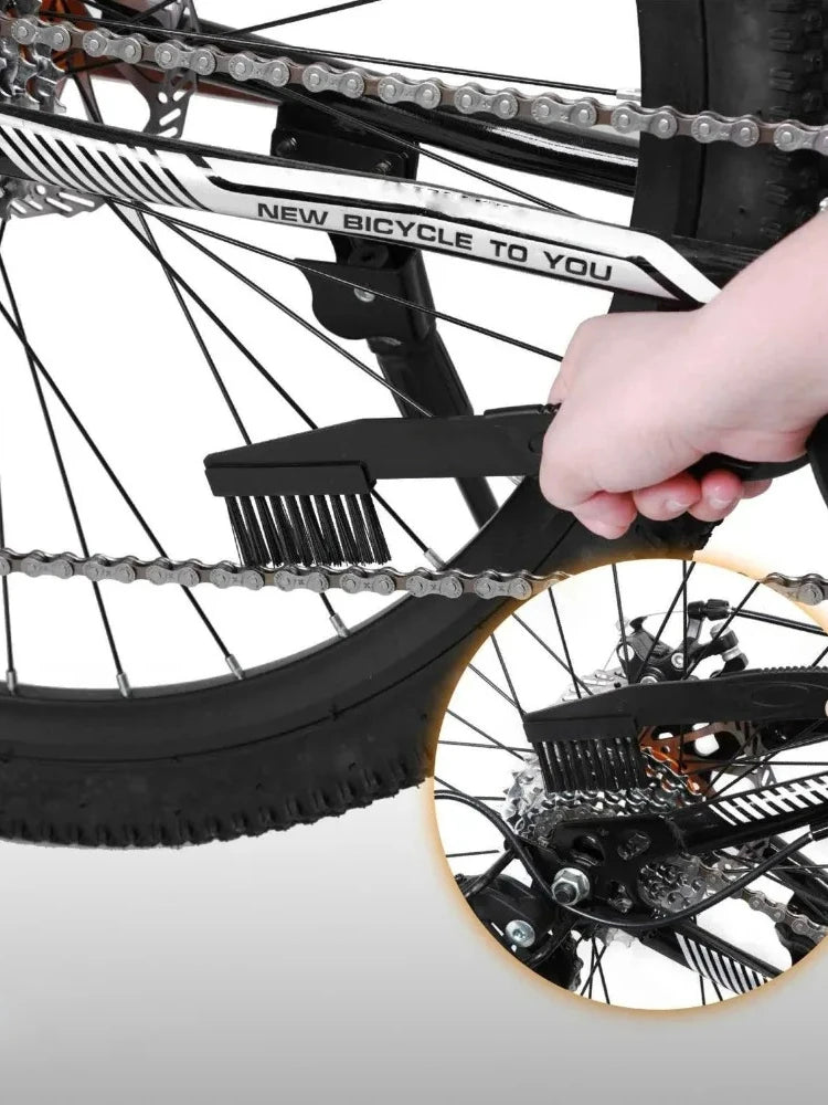 Portable Bicycle Chain Cleaner Bike Brushes Scrubber Wash Tool Mountain Cycling Cleaning Kit Outdoor Accessory