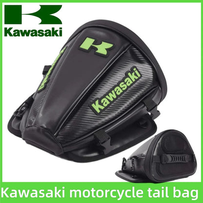 Kawasaki Waterproof Motorcycle Tail Bag Sports Luggage Saddle Back Bag Electric Bicycle Motorcycle Scooter Side Back Safety Bag