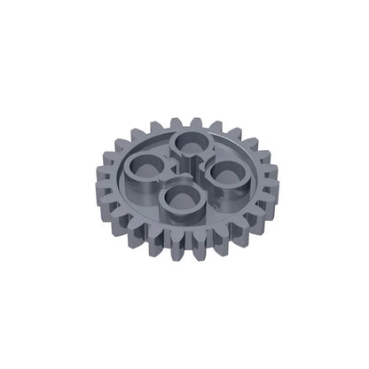 Gobricks 10PCS Gear 24 Tooth 2nd Version - 1 Axle Holecompatible with 3648 24505 pieces of Children's MOC Brick Education Toys