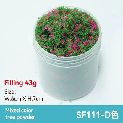 50ml 1-3mm Simulation bush grass sponge tree powder coarse grain flowers leaves diy military train model sand table scene layout