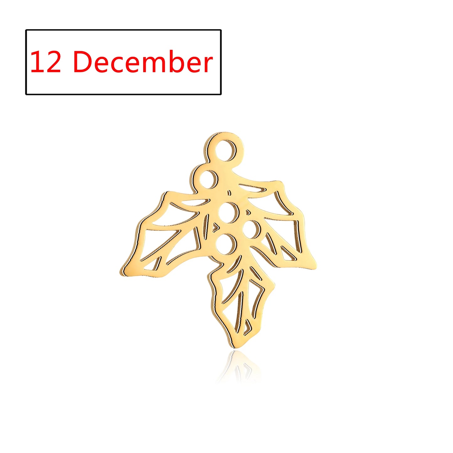 5Pcs Stainless Steel Birth Month Flower Charms Birthday Flower Dangles Plant Floral Pendant DIY Necklace Earrings Jewelry Making