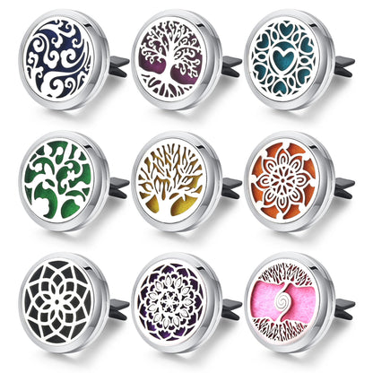 Aromatherapy Jewelry Locket Pendant Car Air Freshener Vent Clip Aroma Perfume Oils Locket Essential Oil Diffuser Car Clip